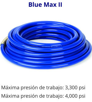 Blue Max II Máxima presión de trabajo: 3,300 psi Máxima presión de trabajo: 4,000 psi