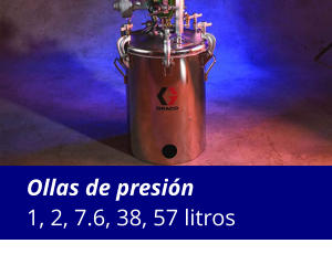 Ollas de presión 1, 2, 7.6, 38, 57 litros